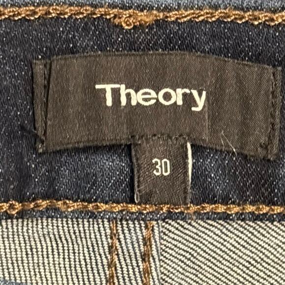 Theory Treeca Cropped Jeans Woman's size 30 indigo blue denim tapered leg - Picture 15 of 15